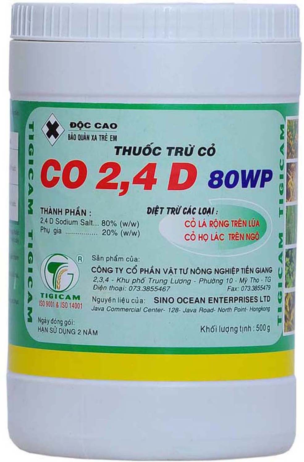 CO 24D 80WP- 500g - Thuốc Trừ Sâu Tigicam - Công Ty Cổ Phần Vật Tư Nông Nghiệp Tiền Giang